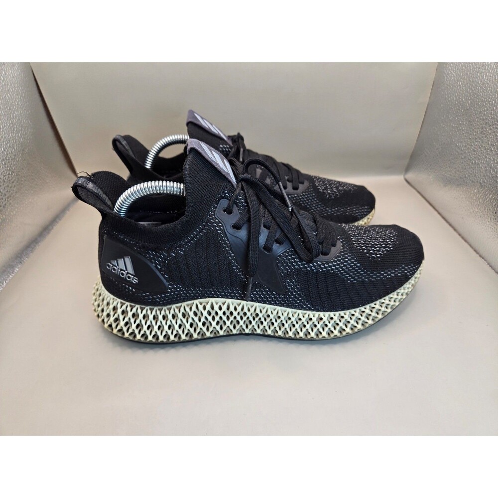 adidas AlphaEdge 4D Shoes Mens 8 Reflective Core Black Running Athletic Sneakers